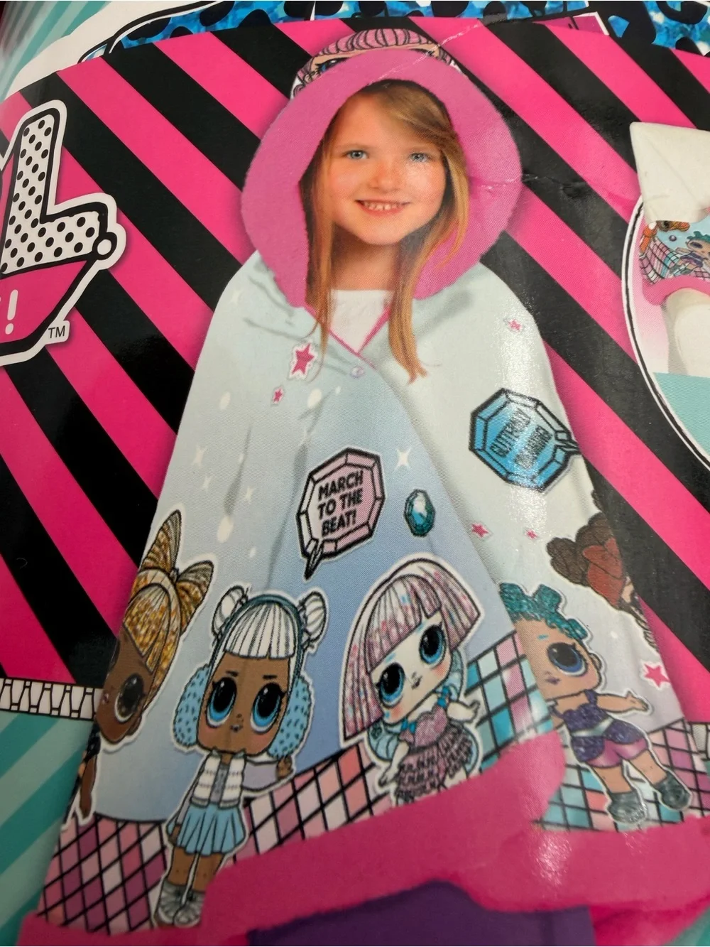 L.O.L. Surprise! Pink and Blue Hooded Cozy Wrap 40” x 55”